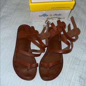 Seven Dials Brown Strappy Sandals